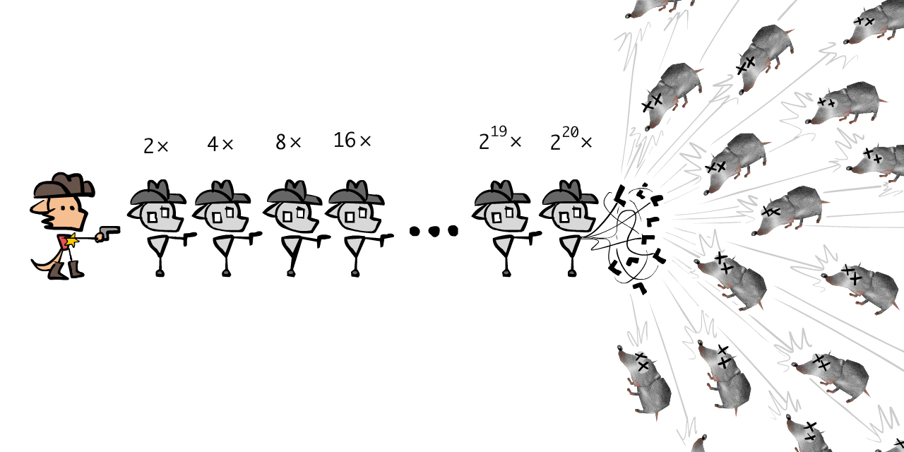 Meowdy oversees a chain of Meowdy's, up to Meowdy 20.0, who can shoot all the Varmints dead.